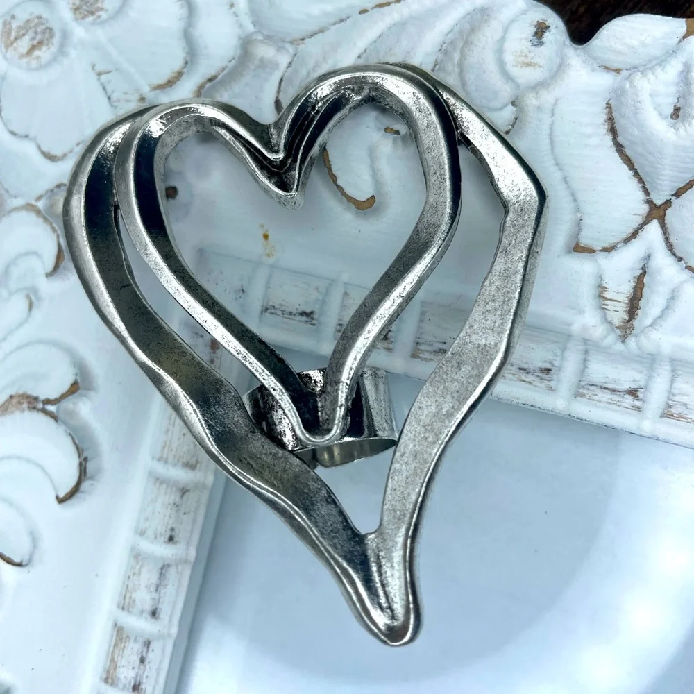 New ~ Heart Oversized Earrings